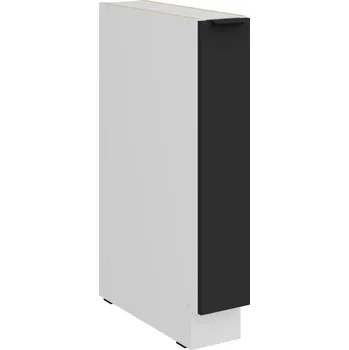 Kuchyňská skříňka Výsuvná skříňka LUNARA - šířka 15 cm, černá / bílá