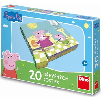 Hrací kostka PEPPA PIG: VESELÝ DEŇ 20 Drevené licenčné kocky