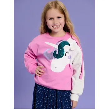 Dívčí mikina Sinsay - Mikina - růžová - 303CF-30X - 303CF-30X-98