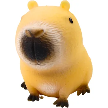 Modelovací hmota LEAN Toys Kapibara Antistresová Hračka Squishy Béžová Světle Hnědá 7.5cm