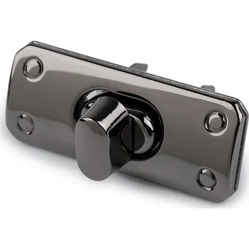 Sada zapínání na kabelky 17x43 mm, střední, 2 nikl černý