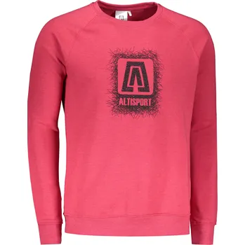 Pánská mikina Pánská mikina ALTISPORT ALM064415 ČERVENÝ MELÍR M