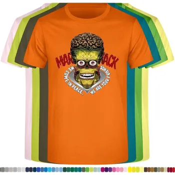 detske-levne-bavlnene-tricko-potisk-mars-utoci Barva: Orange - oranžová, velikost: 152