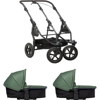 Kočárek Kočárek TFK Set Duo2 frame 2025 - air wheel + carrycot olive