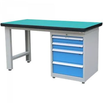 Dílenský stůl KSA 150/80, dílenský pracovní stůl, šedá/modrá