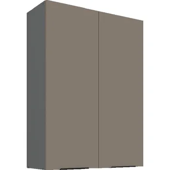 Kuchyňská skříňka Vysoká horní kuchyňská skříňka LUNARA - šířka 80 cm, tmavě béžová / antracit