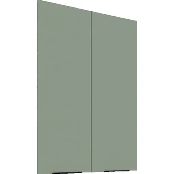 Kuchyňská skříňka Vysoká horní kuchyňská skříňka LUNARA - šířka 80 cm, zelená / bílá