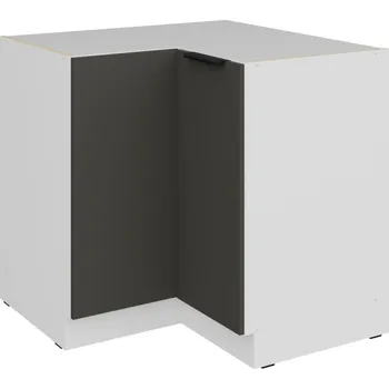 Kuchyňská skříňka Dolní rohová skříňka LUNARA - 90x90 cm, grafit / bílá