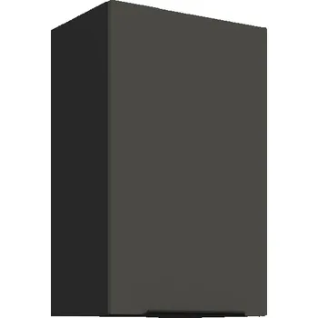 Kuchyňská skříňka Horní kuchyňská skříňka LUNARA - šířka 45 cm, grafit / černá