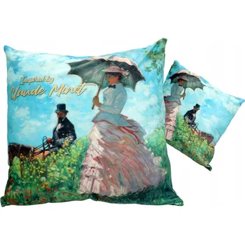 Polštář Polštář s výplní a zipem - C. Monet, Žena se slunečníkem (CARMANI)