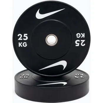 Olympijské bumperové závaží Nike Strength Rubber Bumper Plates 25 kg black/white