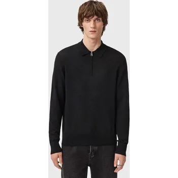 Pánský svetr Vlněný svetr AllSaints M047KD černá 99X, vel. XXL