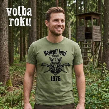 Pánské tričko STRIKER Narozeninové tričko nejlepší lovci se narodili Velikost: L, rok narození: 1963