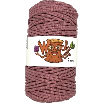 Příze Woody 3 mm – Starorůžová (100m)