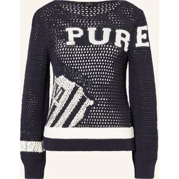 Dámský svetr Monari Dámský Svetr S Ozdobnými Kameny, tmavě modrá / bílá, 46