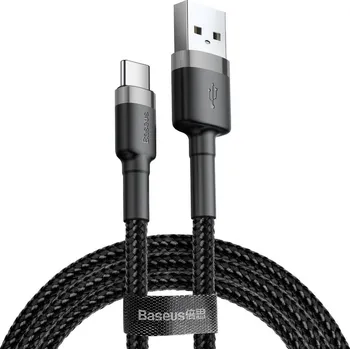 Telefonní příslušenství Baseus Datový kabel Cafule USB Type-C 3m Gray Black