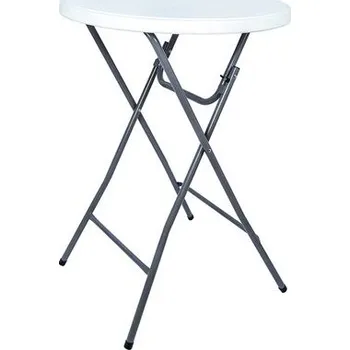 Zahradní stůl Skládací koktejlový bistro stůl HOTELUM 80 LIGHT,&nbsp; Ø 80 cm, bílý HQ-XY81