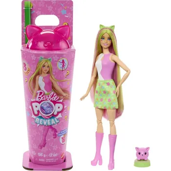 Panenka Barbie POP REVEAL Barbie koktejlové prekvapenie - MAČIČKA