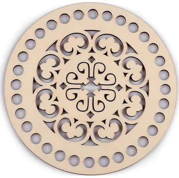 Víko na pletení / háčkování mandala Ø15 cm, malé, 4 přírodní sv.