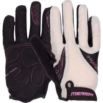Cyklistické rukavice MERIDA - Rukavice dámské dlouhé GV-MD 537 černo/šedo/fialové M