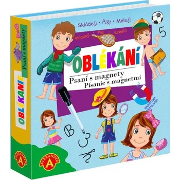 Dřevěná hračka Písanie s magnetmi - Oblékanie