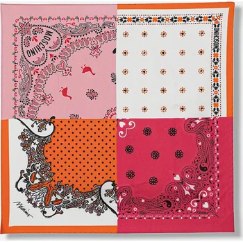 Módní doplněk Hedvábný šátek Moschino M3371.03627 růžová 30A, vel. ONE SIZE