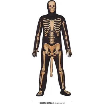 Karnevalový kostým Fiestas Guirca Skeleton s penisem - velikost M - 48/50