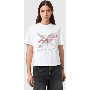 Pánské tričko Bavlněné tričko AllSaints HEARTACHE W081JE bílá 00X, vel. XS