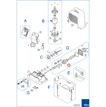 NICE PD4068A0000 Koleso poháňané RO600