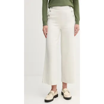 Dámské oblečení Kalhoty s příměsí vlny United Colors of Benetton 44T0DF0B3 béžová 01X, vel. 42