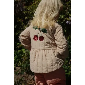 Chlapecká bunda Dětská bunda Konges Sløjd JUNA SEQUIN BOMBER JACKET KS104873.PPY2 béžová 08X, vel. 110