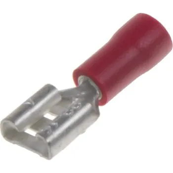 Příslušenství pro autorádio Objímka plochá 6,3 mm červená, 100 ks - 4000301