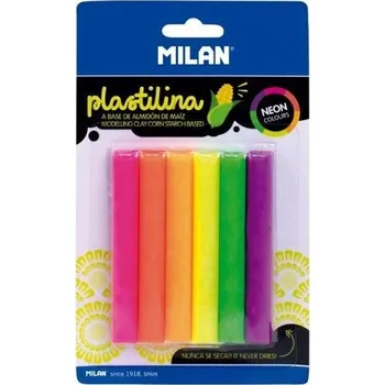Modelovací hmota MODELÍNA 6 BAREV NEON MILAN 914706N