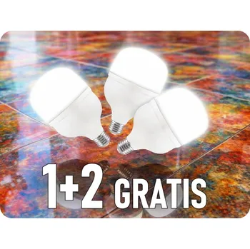 Osvětlení LED ŽÁROVKA E27/E40, 1+2 zdarma! Neutrální bílá