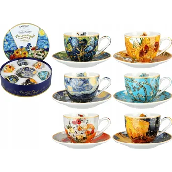 Šálek Carmani van Gogh porcelán 100 ml 6 ks