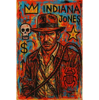 Obraz Nažehlovačka Termo Aplikace Nálepka na Oblečení INDIANA JONES OBRÁZEK