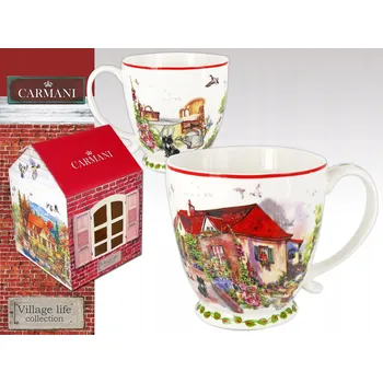 Hrnek Carmani Červený Dvůr porcelánový 460 ml