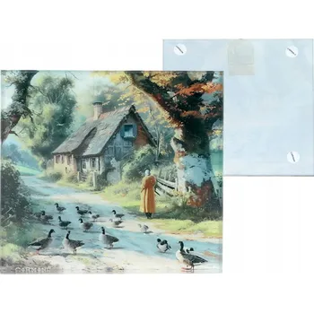 Obraz Carmani, skleněná podložka pod hrnek - ŽIVOT NA VESNICI/Selská usedlost