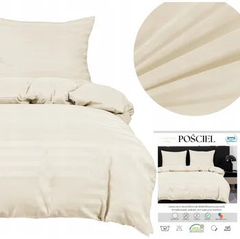 Povlečení HOTELOVÉ POVLEČENÍ S PROUŽKY 160X200 + 2 POVLEČENÍ NA POLŠTÁŘ 70X80 HLADKÉ LUXUSNÍ