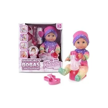 Panenka Lalka Natalia siusiający bobas z akcesoriami 30 cm