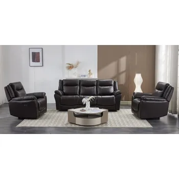 Sedací souprava FALCO Polohovací kožená sedačka Forte 3+1+1 hnědá kůže