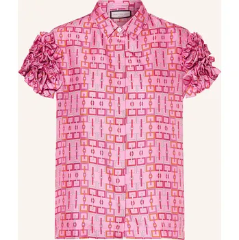 Dámská halenka Sem Per Lei Dámská Hedvábná Halenka S Volánky, růžová /...