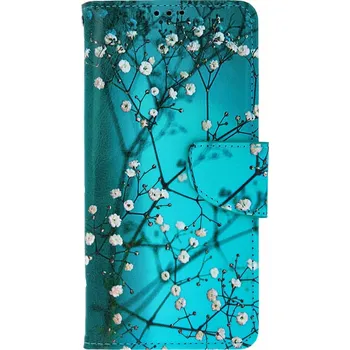 Pouzdro na mobilní telefon Pouzdro Xiaomi Redmi Note 14 Pro knížkové Modré s květy (kryt neboli obal na Xiaomi Redmi Note 14 Pro)
