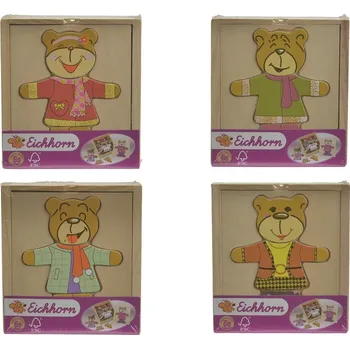 Dřevěná hračka Drevená skladačka medvedík