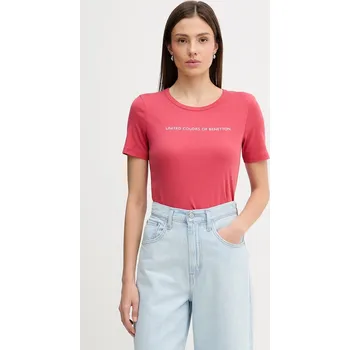Pánská móda Bavlněné tričko United Colors of Benetton 3GA8E16A2 červená 33X, vel. XXS