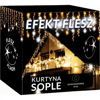 Obraz Světelný závěs Vánoční osvětlení LED závěs rampouchy 23m rampouchy 301 - 500 světýlek