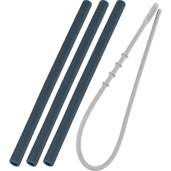 Brčka pro děti s kartáčkem na čištění, 3 ks, modrá