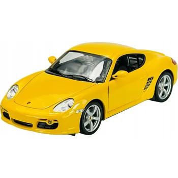 autíčko WELLY PORSCHE CAYMAN S ŽLUTÝ 1:24 KOVOVÝ NOVÝ MODEL AUTA 22488