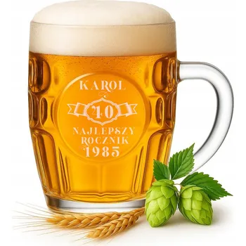 Sklenice Pivní Sklenice na pivo s gravírováním Narozeniny Výročí 500 ml Pro muže