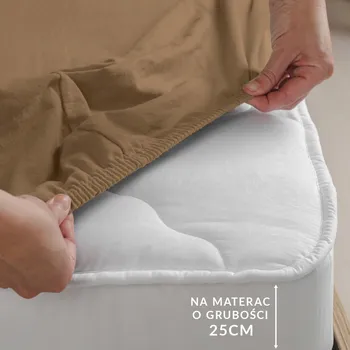 Prostěradlo Prostěradlo jersey s elastanem a gumou 54 BRAUN/HNĚDÁ